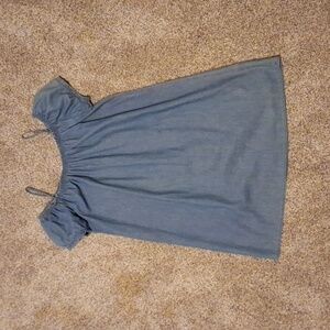 Active USA Blue Chambray Off-Shoulder Tunic